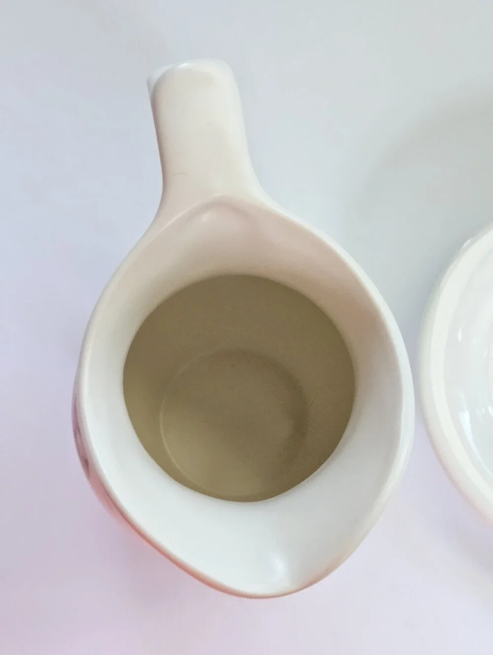 Pfaltzgraff Tea Rose Creamer pitcher And Lidded Sugar Bowl trinket dish pastel